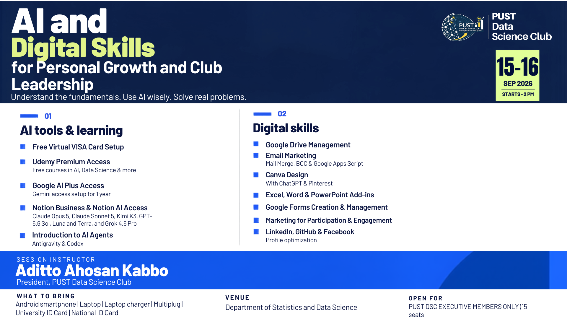 AI & Digital Skills for Personal Growth and Club Leadership